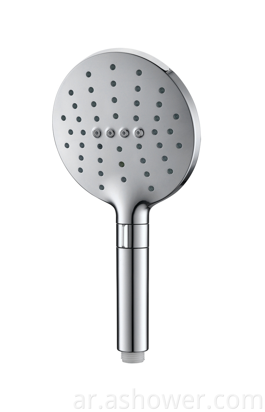 140mm Triple Function Round Push Dial Hand Shower